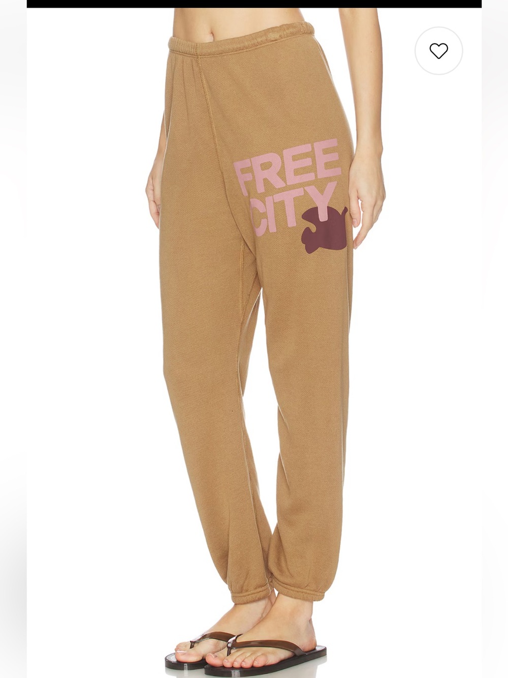 FREECITY Sweatpant Jogger Cotton French Terry Pants Revolve Free City Camel Tan